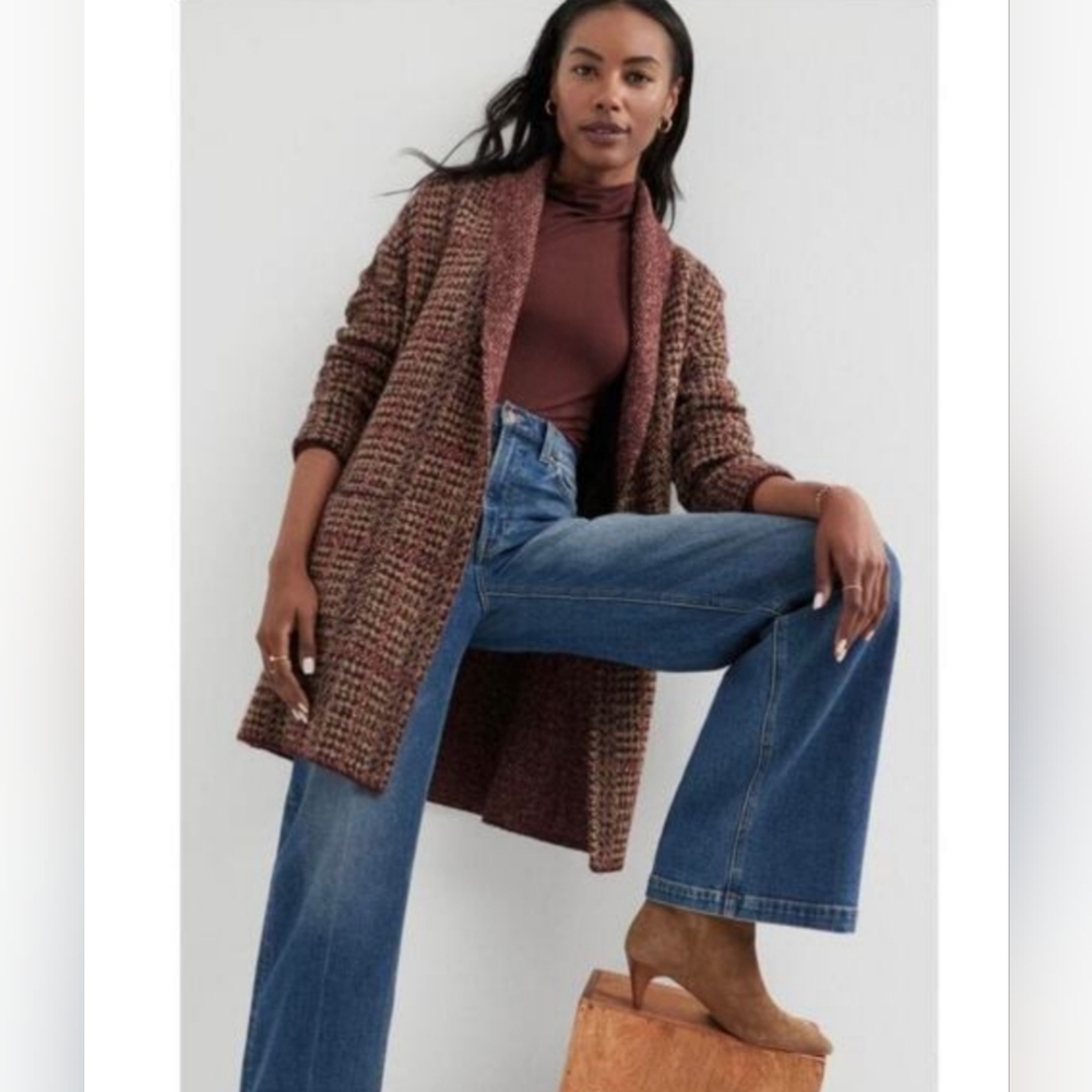 Lety & Me Open Front Cardigan Coatigan Stitch Fix Medium